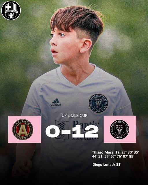  假新聞！梅西兒子U13比賽單場1人轟11球，多家媒體報道后刪除新聞