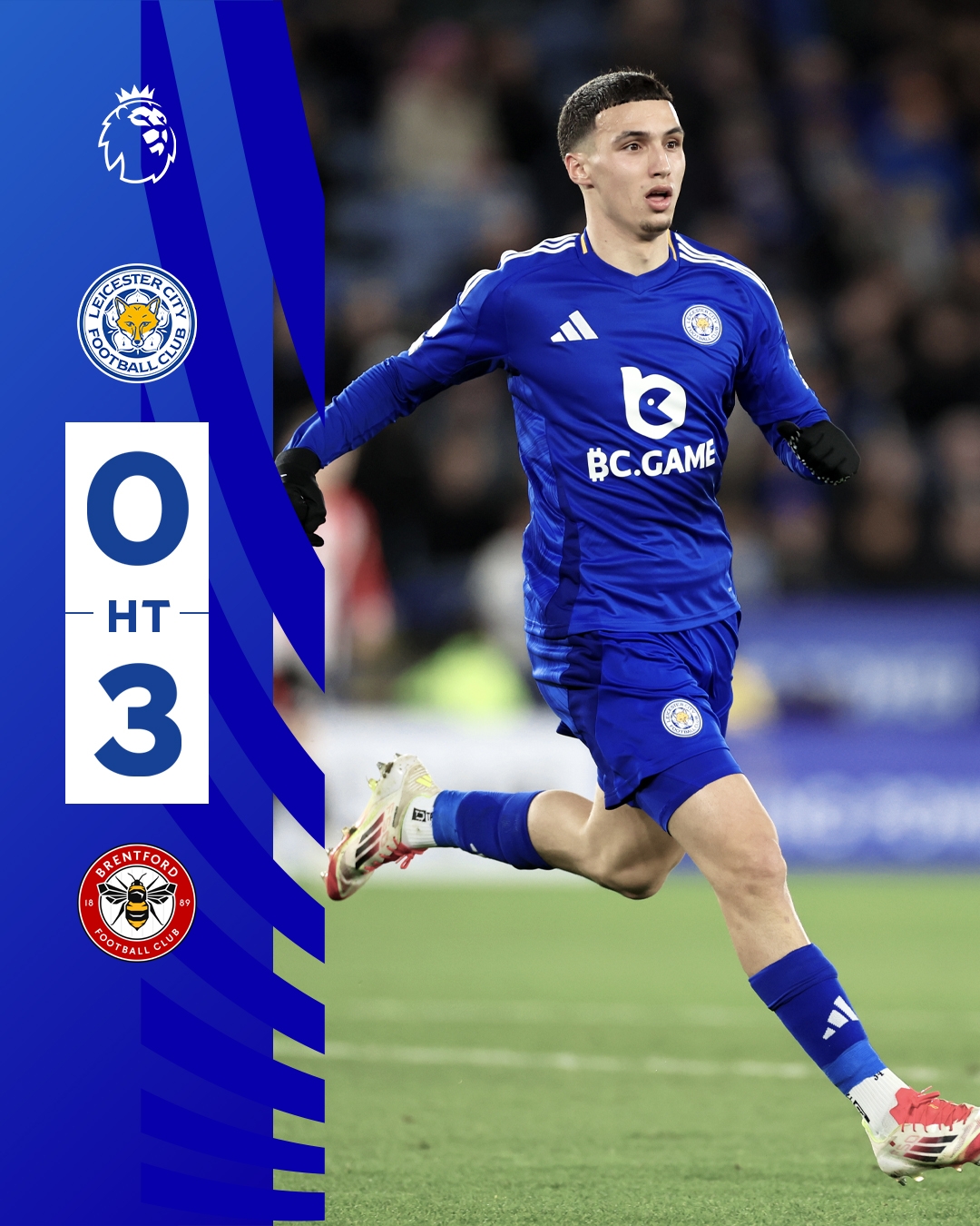  半場0-3！萊斯特若不進球輸球，將主場6連敗0進球創(chuàng)歷史最糟戰(zhàn)績