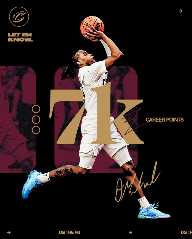  未來可期！加蘭騎士生涯得分達(dá)到7000分 隊(duì)史第11位！